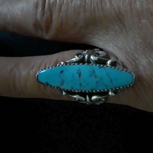 turquoise sterling silver ring - Picture 1 of 5